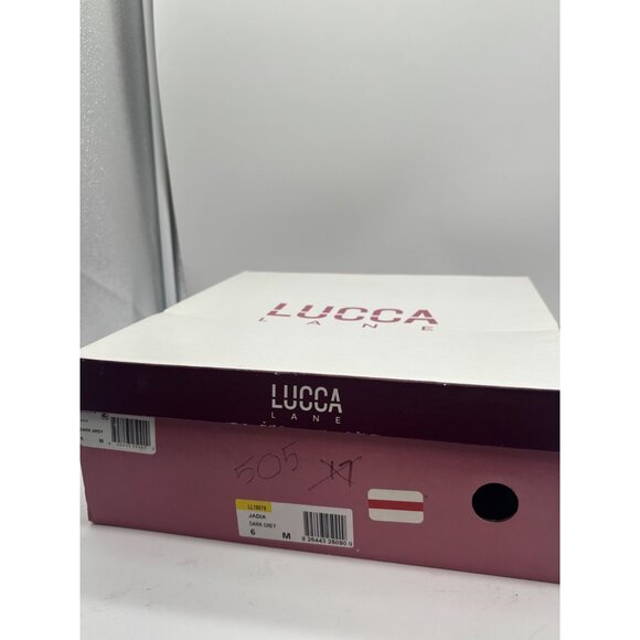 Lucca Lane Jadia Block-Heel Ankle Booties, Size 6, M, Dark Gray - Picture 14 of 14